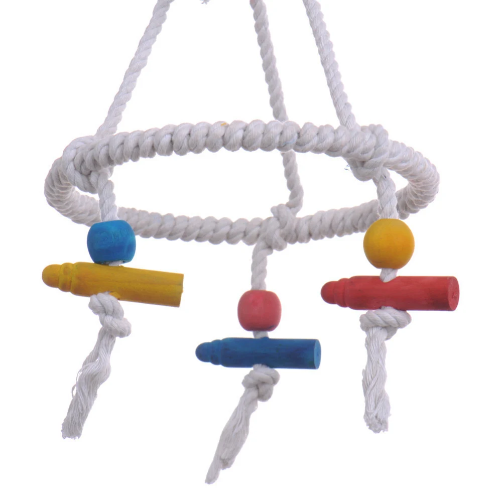 Pet Игрушки для птиц попугаев для лазания, кусания игрушка птичья клетка интерактивные игрушки натуральные веревки попугай качели для лазания, кусания Haging игрушки