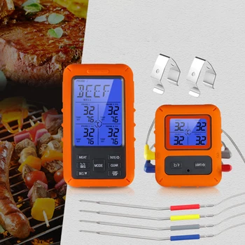 

Wireless Thermometer Touch Screen Probe Pin Waterproof Temperature Kitchen