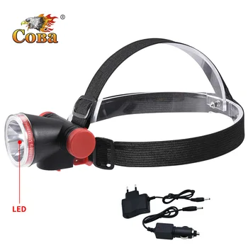

COBA rechargeable headlamp waterproof 2000LM built-in battery 2 modes plastic led head light led strobe camping hiking light
