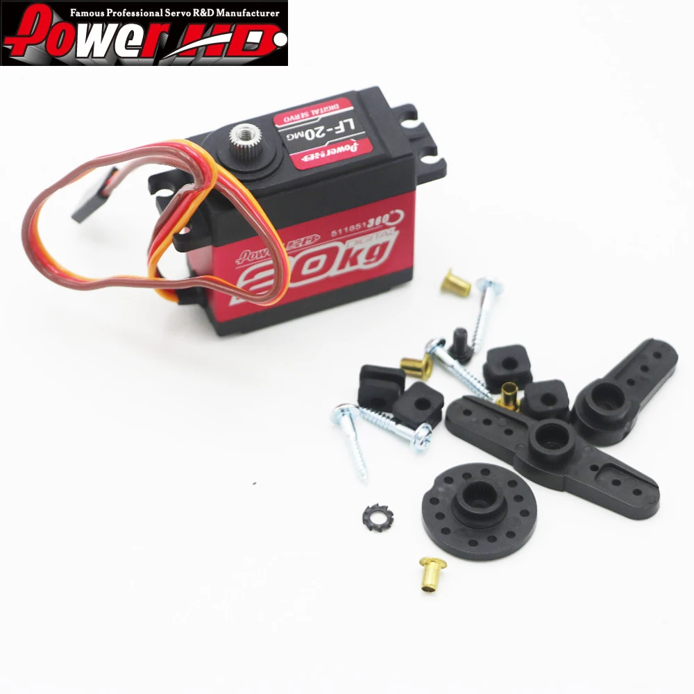 

Hot 1pcs 100% Original Power HD LF-20MG 4.8-6.6V 20KG Digital Metal Servo For RC Robot Head Boat Car