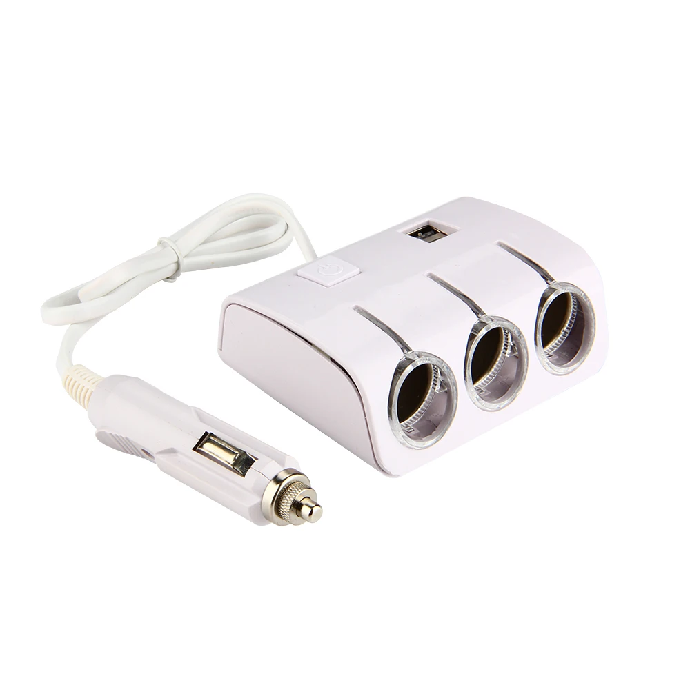 Разветвитель для автомобильного прикуривателя с двумя USB-портами и выключателем
