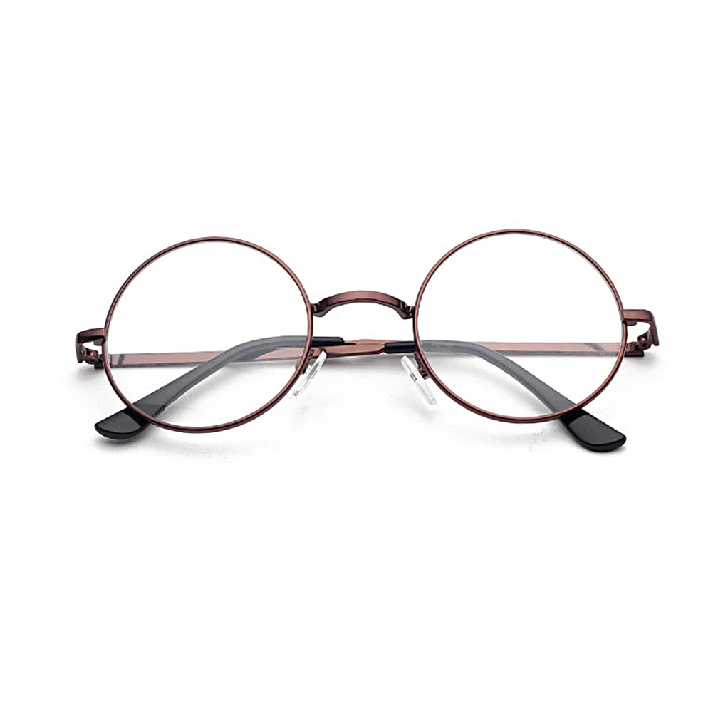 UV400 обычные очки Harajuku для женщин и мужчин винтажные круглые металлические очки прозрачные, оправа антирадиационные оптические очки Рамка