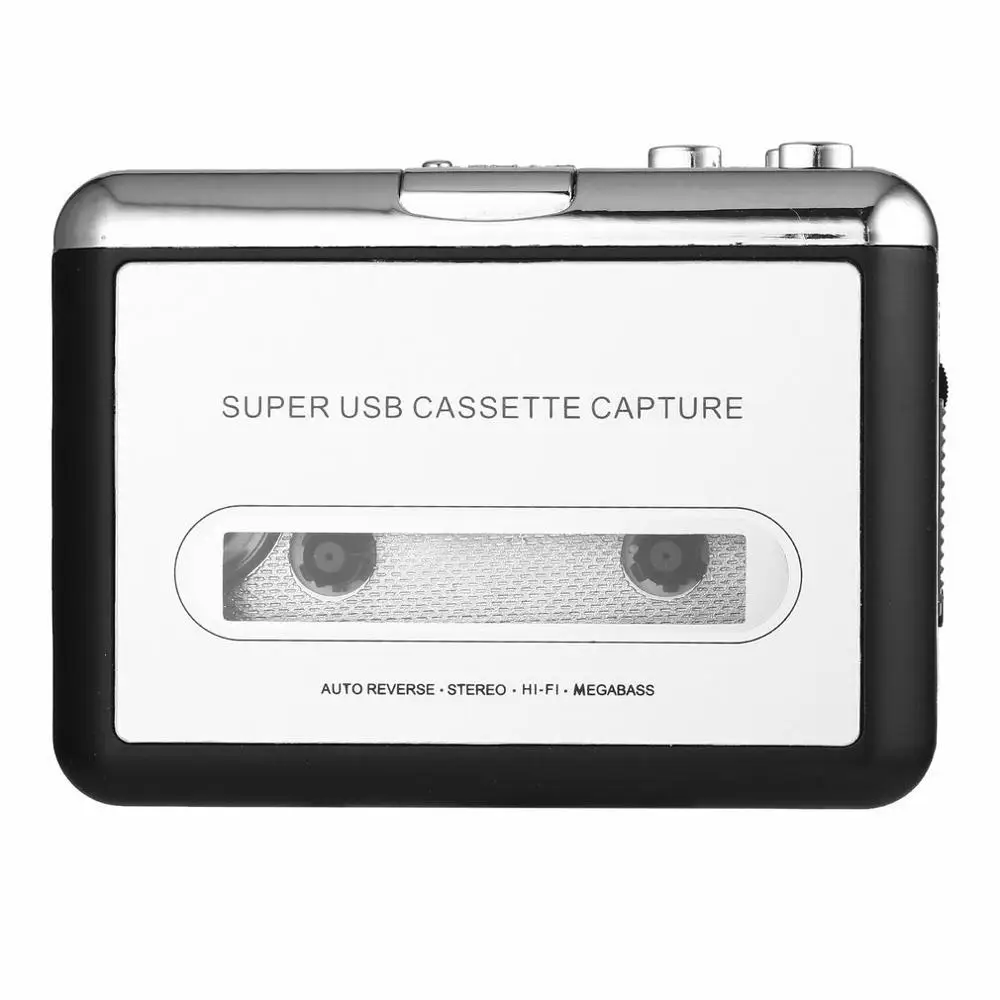 USB2.0 Portable Tape to PC Super Cassette to MP3 Audio Music CD Digital Player Converter Capture Recorder + Headphones