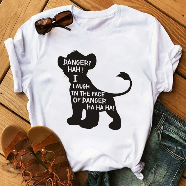 WVIOCE Hakuna Matata рубашка Женская Harajuku Ullzang The Lion King женская футболка Homme летняя футболка модный топ Женская футболка
