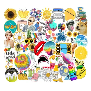 

50 pcs Fresh Summer Graffiti Stickers Travel Trolley Car Computer Refrigerator Waterproof Stickers for children
