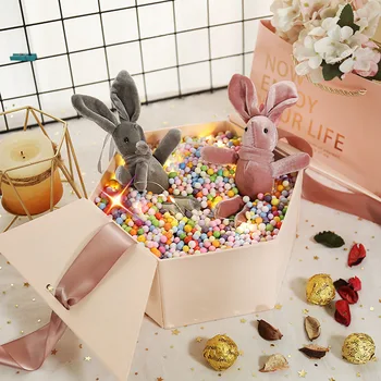 

Hexagon Surprise Explosion Box DIY Handmade Flower Lipstick Perfume Wedding Box for Valentime Birthday Anniversary Gift Vase