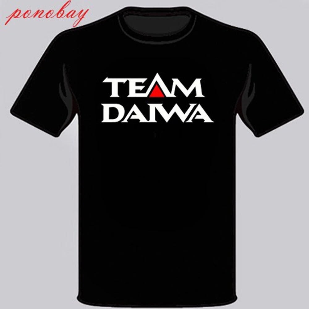 New Daiwa Team Fishing Logo Mens Black T-Shirt Size S - 3XL |