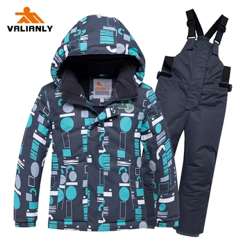 

2020 Kids Boys Winter Ski Suit Children Skiing Jacket Pants Waterproof Windproof Kids Ski Sets 2 Pieces Snowboard Winter Clothes