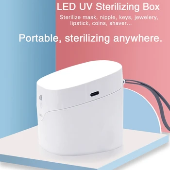

Portable LED UV Sterilizer Ultraviolet Sterilizing Case Bacterial Prevention Headphones Masks Cell Phone Keys Disinfection
