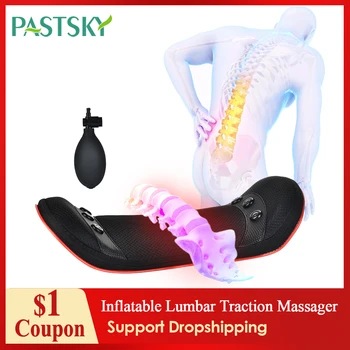 

Inflatable Lumbar Traction Massager Waist Back Vibration Heating Massage Spine Support Relieve Fatigue Electric Lumbar Device