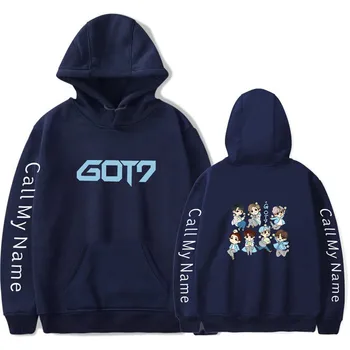 

Kpop got7 jackson team wang same printing fleece pullover turtleneck hoodies for i got7 autumn winter unisex hoodie sweatshirt
