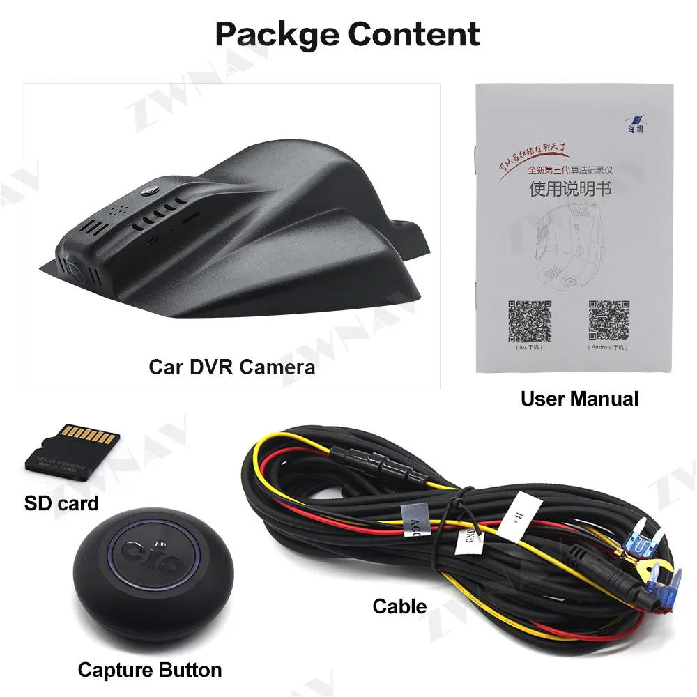 Скрытый HD рекордер для вождения, предназначенный для Ford Mondeo 2013- DVR Dash cam Автомобильная фронтальная камера WIfi