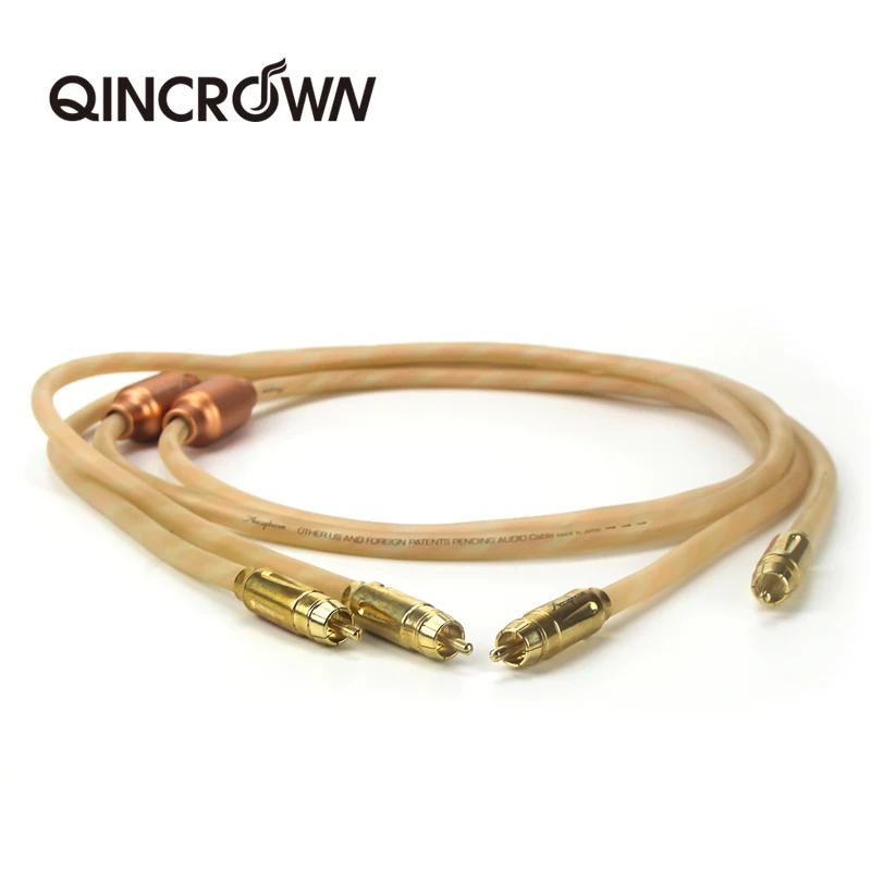 

Par Accuphase Doble Oro interconecta Audio Cable RCA enchufe producto hi-fi CD amplificador amp Vinshle 1,0 m/1,5 m