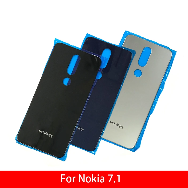 10 шт./лот Новая задняя крышка батарейного отсека для Nokia 7 1 стеклянная дверь