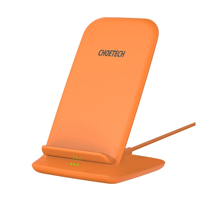 CHOETECH QI Беспроводное зарядное устройство подставка для iPhone 11 Pro Xs Max 10 Вт Быстрое зарядное устройство для samsung Note 10+ S10+ беспроводная зарядная станция - Цвет: ORANGE