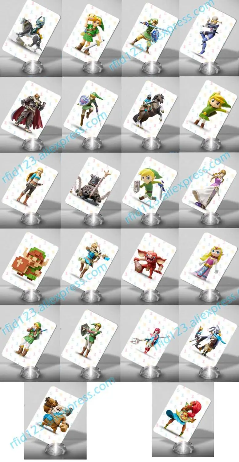 Карта Amiibo для Легенда о Зельде дыхание дикой природы полная Set-24PCS