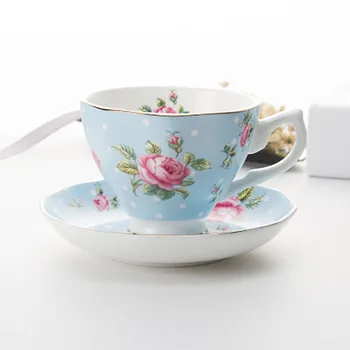 

High Tea Thee Glazen Ceramic Reusable Coffee Cup Set Espresso Cups Cappuccino Tazas Para Cafe Crockery Household Products LZI067