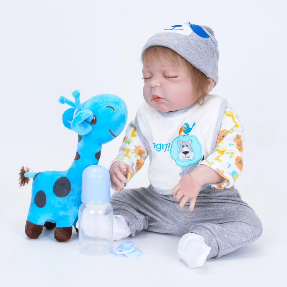 22 ''коллекционные Bebe Reborn Baby куклы полностью виниловые тело так по-настоящему как живая кукла в Бразилии малыш bebe игрушка Подарки на день рождения 55 см
