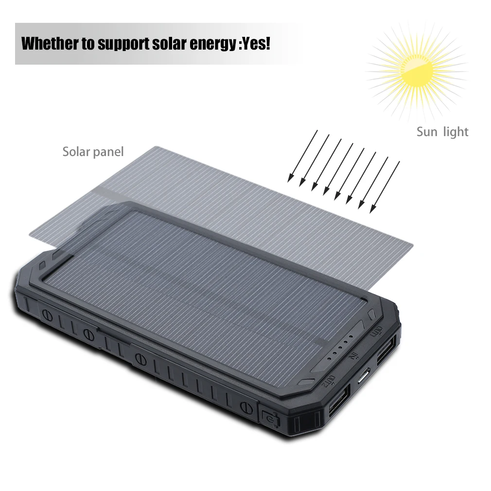 Tollcuudda LHSJ01 10000 мАч ультра-светильник, внешний аккумулятор, портативное зарядное устройство с двойным интерфейсом USB и компасом