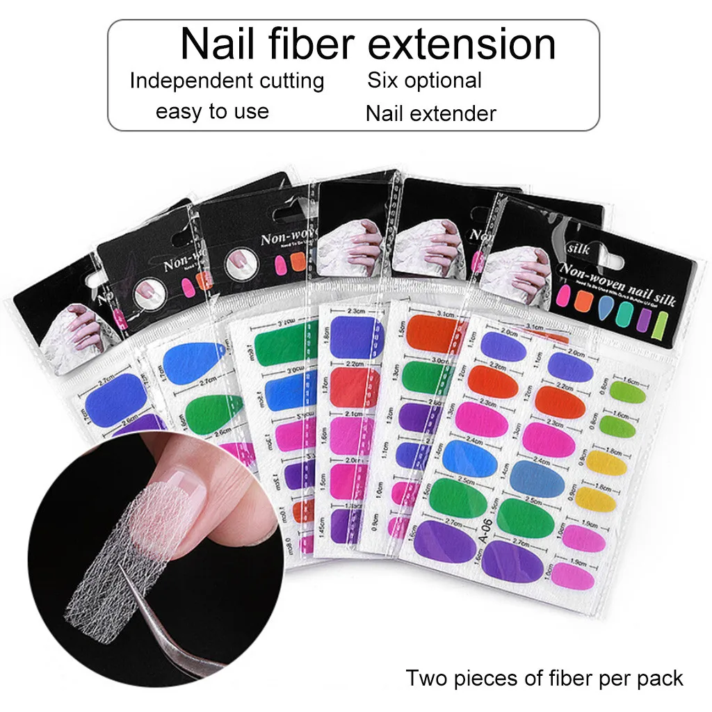 

2pc Nail Care Fiberglass Silk Nails Wrap Stickers for Gel Extension Nail Art Tools Sticker Gold Manicure Nails Designs