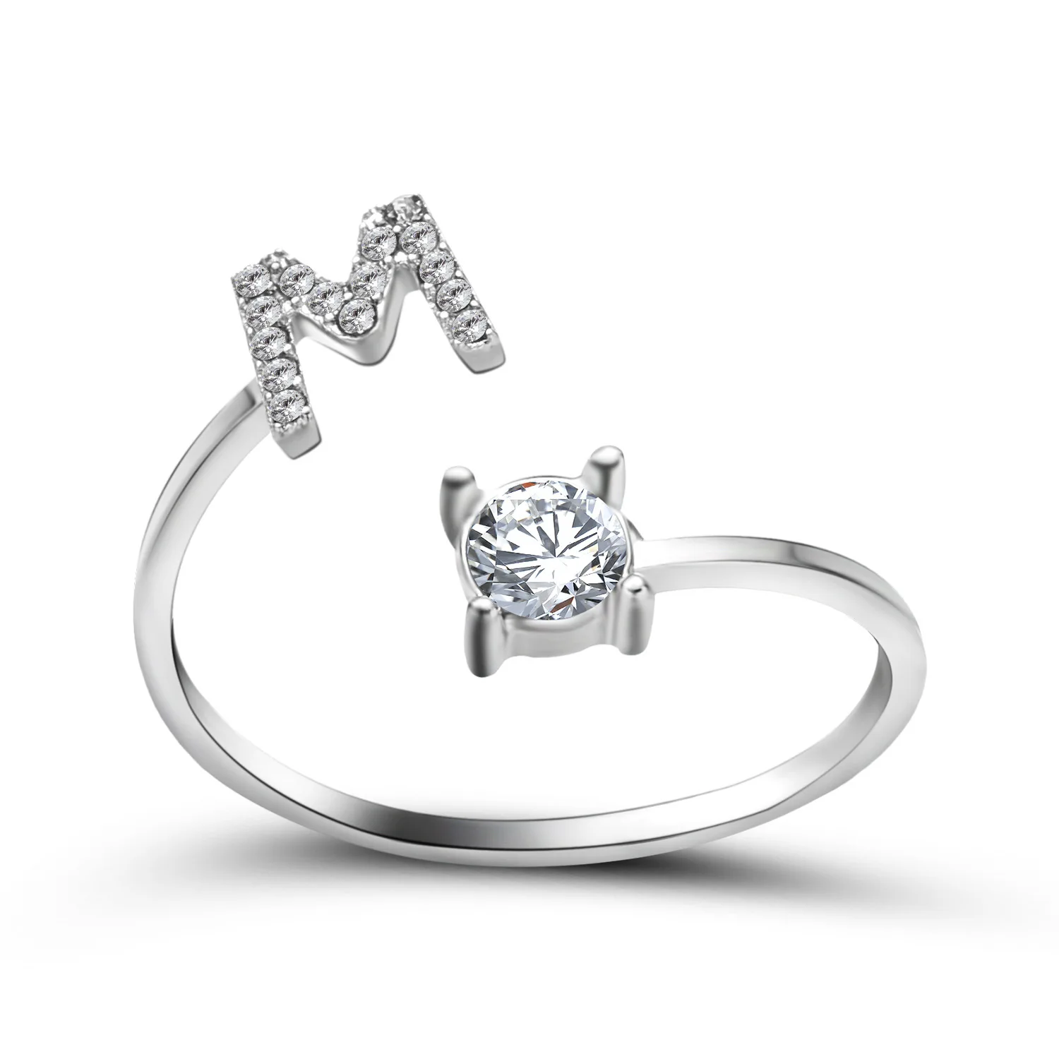 1 шт серебристые кольца для женщин, вечерние кольца, ювелирный подарок на палец для Святого Валентина, вечерние сувениры - Цвет: M