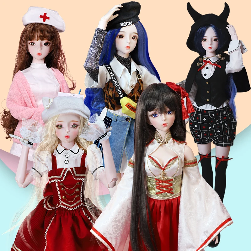 DBS doll 1/3 BJD Dream Fairy Cosplay series Collection mechanical joint Body Including hair eyes clothes 62cm height girls SD | Игрушки и