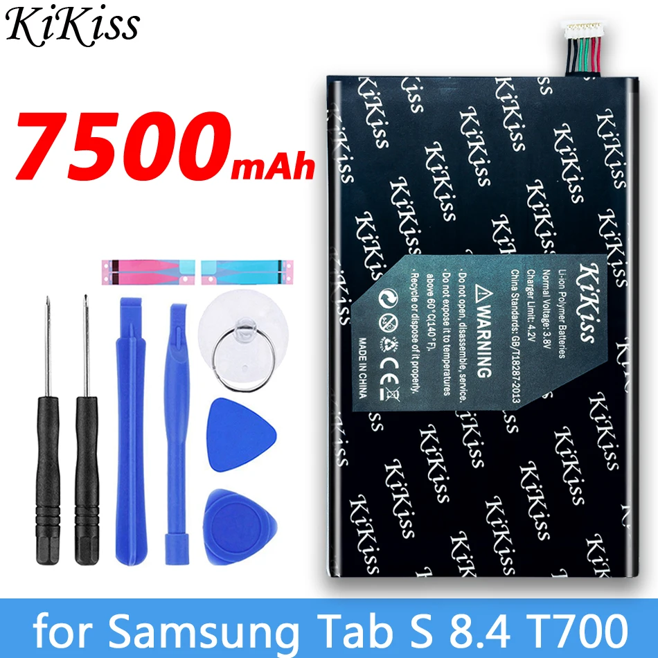 KiKiss Батарея для samsung GALAXY Tab S 8,4 SM T700 T705 планшет Батарея 7500 мА/ч, EB-BT705FBC EB-BT705FBE SM-T700