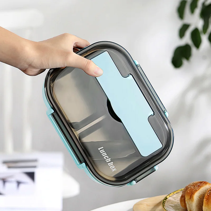 Коробки для обедов школьные Еда контейнер дети ребенок Bento Коробки 304 Нержавеющая сталь внутренняя 2/3/4/5 сетки 1000 мл 1300 мл