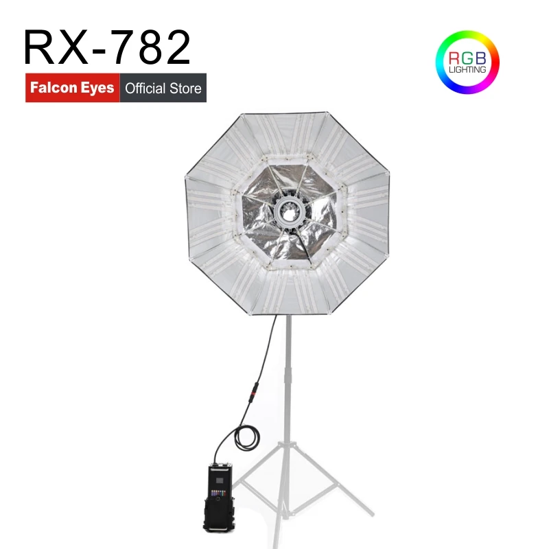  FalconEyes 220W Foldable LED RGB Fotografia Light Continuous Lighting Bowens Mount For Dslr Camera/
