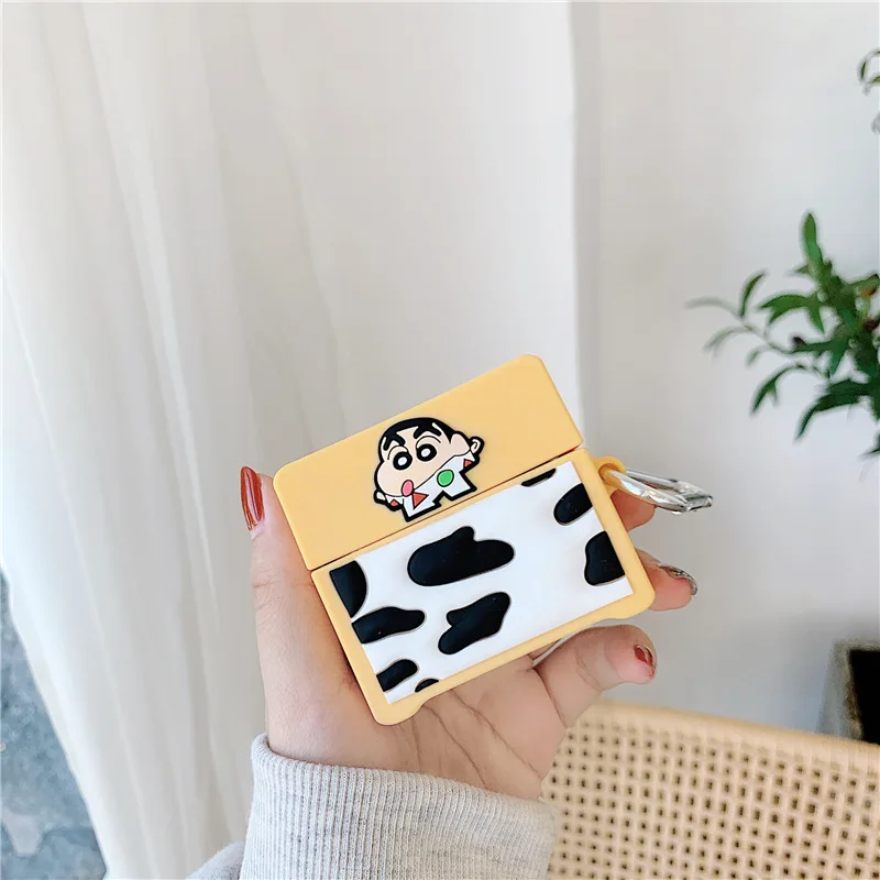 Силиконовый чехол Crayon Shin chan для AirPods pro, милый чехол для наушников с Bluetooth для Apple Airpod 3, роскошный защитный чехол с рисунком