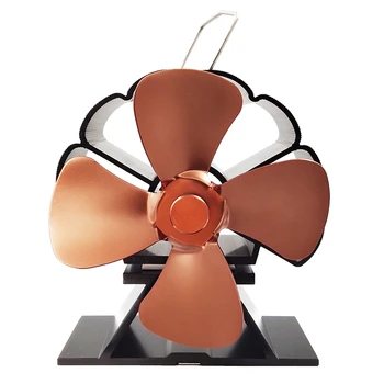 

4 Blade Stove Fan - Quiet, Heat Powered Wood/Log Burner Fan - Eco Friendly Heat Circulation for Fireplaces