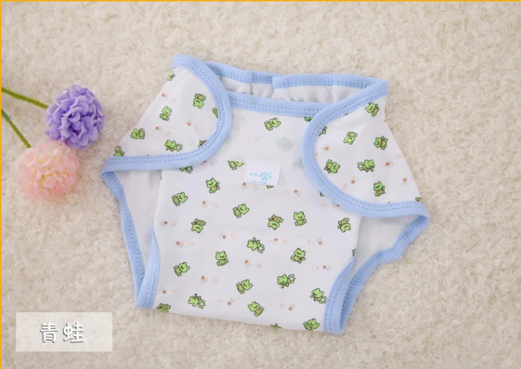 Детские тренировочные штаны трусы детские подгузники многоразовые тканевые Подгузники моющиеся детские подгузники Товары для малышей - Цвет: Зеленый