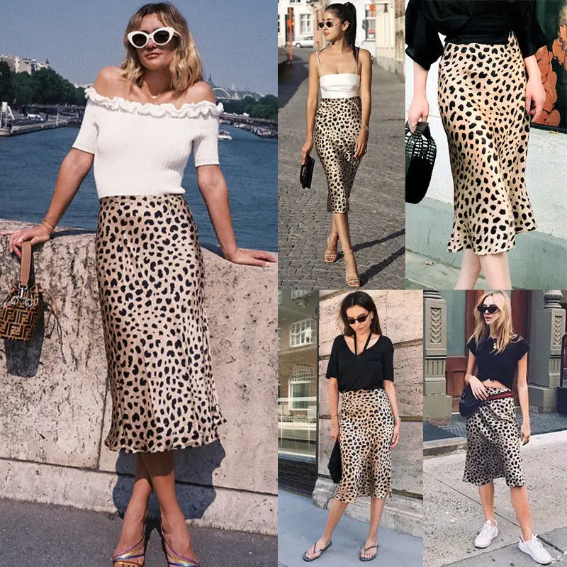 

Women Wrap Ruffles A Line High Waist Skirt 2018 Ladies Casual Leopard Printed Short Mini Skirts Slim Leopard Evening Party Skirt