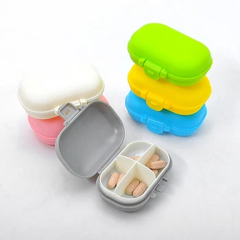

Small Pill Box Portable Travel Pill Organizer For Purse 4 Removable Compartments Medicine Case Vitamin Container