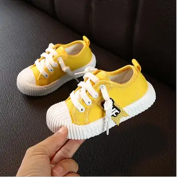

New Canvas single sport shoes female male sneakers child running shoes kids breathable canvas shoes baby boots