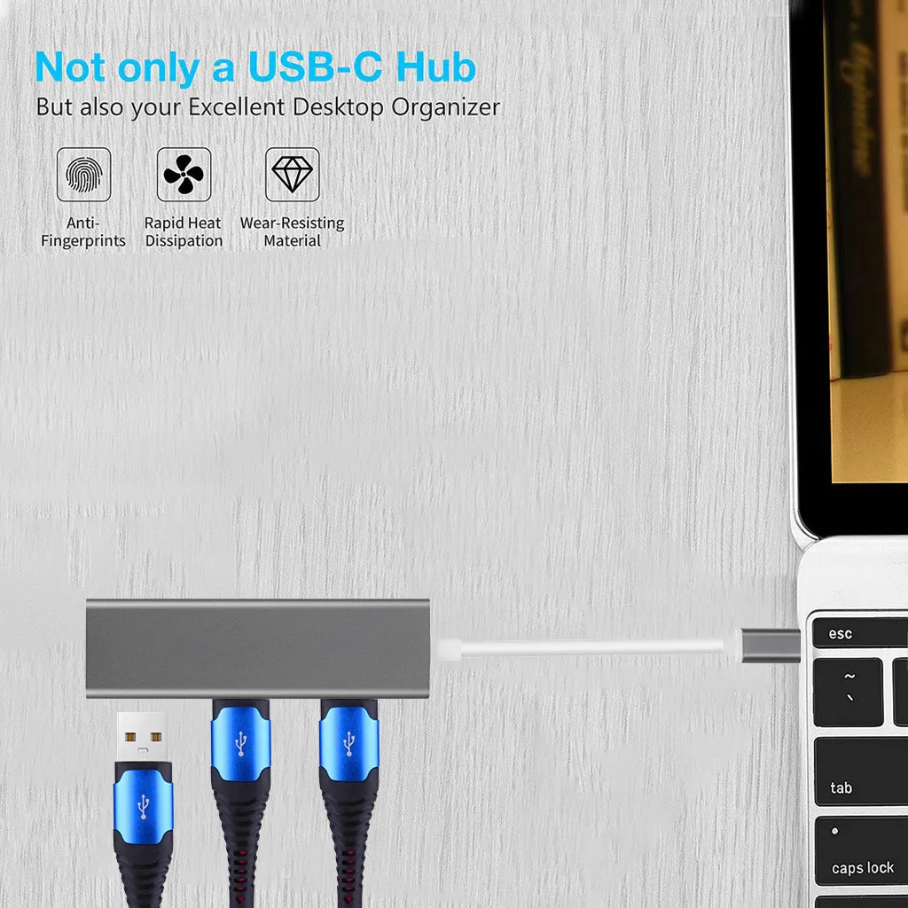 USB C Ethernet RJ45 сетевой адаптер Тип C до 3 Порты USB 3,0 концентратор 10/100/1000 Мбит/с Gigabit Ethernet сетевой адаптер для Macbook