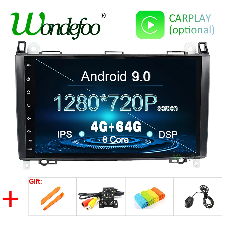 Excellent DSP IPS Android 9.0 64G Car GPS For Mercedes Benz B200 Sprinter B class W245 B170 W209 W169 A180 A160 W906 radio stereo no dvd 0
