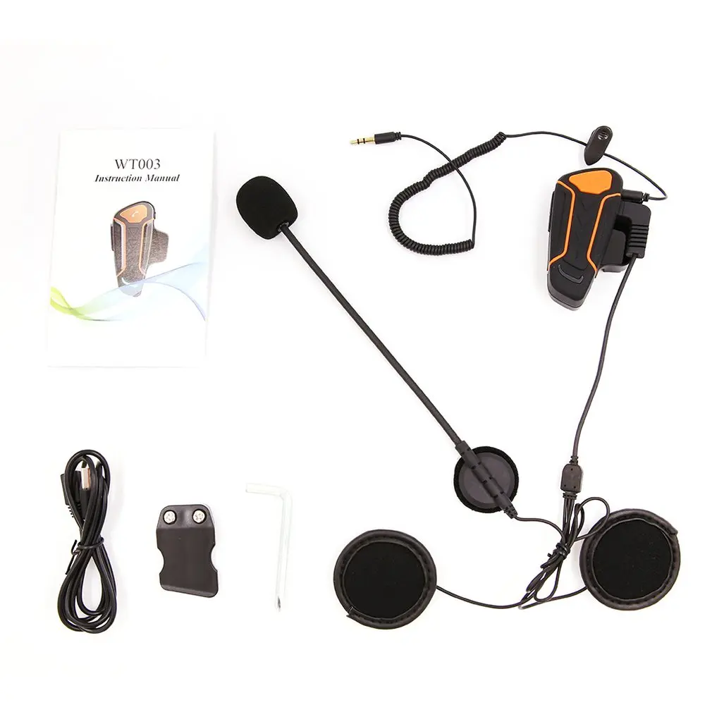 

Wt003 1000M Ip67 Waterproof Motorcycle Helmet Walkie-Talkie Motorcycle Walkie-Talkie Headphones With Fm Radio