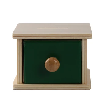 

Infant Toddler Montessori Materials Wooden Ball Coin Box Educational math toys Preschool Training Brinquedos Juguets