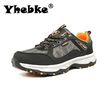

Yhebke Brand Men's Winter Hiking Shoes High Quality Waterproof Shock Absorption Sneakers Breathable Wearable Boots Size 39-45
