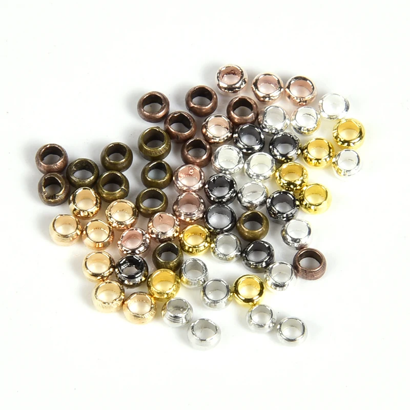 

500Pcs/Lot Bracelet Diy Ball Crimp End Beads Accessories Stopper Spacer Beads For Jewelry Making Supplies