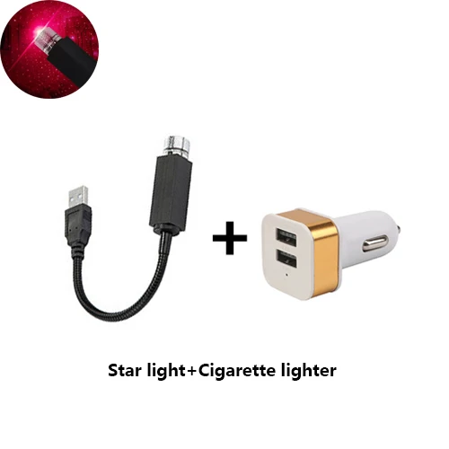 Red lighter Мини-светодиод машины USB светильник крыша Звезда Ночной Светильник s проектор интерьерная лампа окружающая атмосфера Galaxy декоративный светильник s USB штекер - Испускаемый цвет: Red lighter