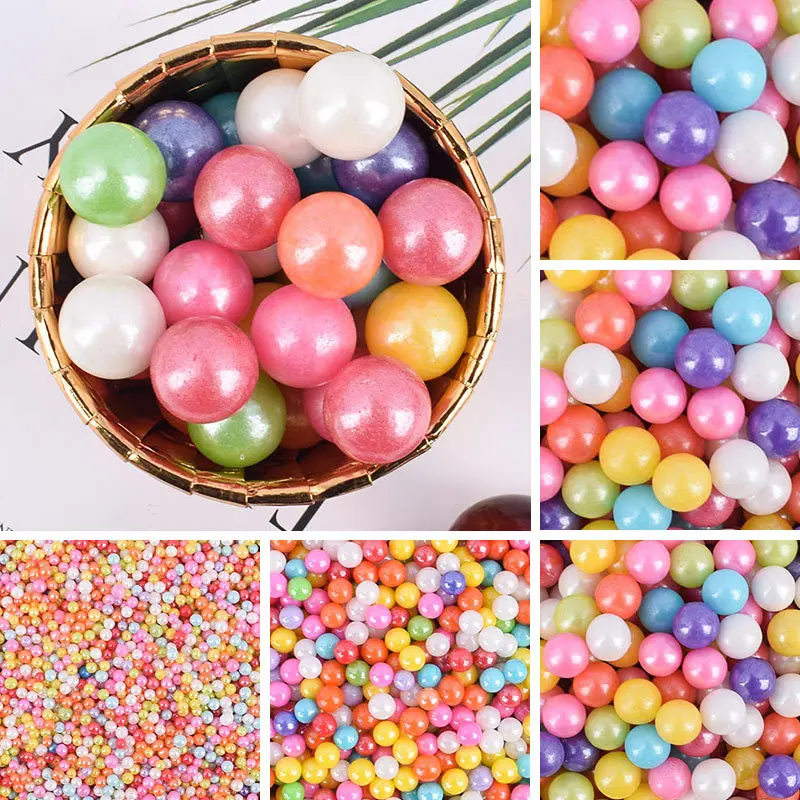 

Colored Sugar Beads Pearl Candy Edible DIY Cake Ice Cream Chocolate Craft Pearlescent Creativity Baking Tools Decorative Supply