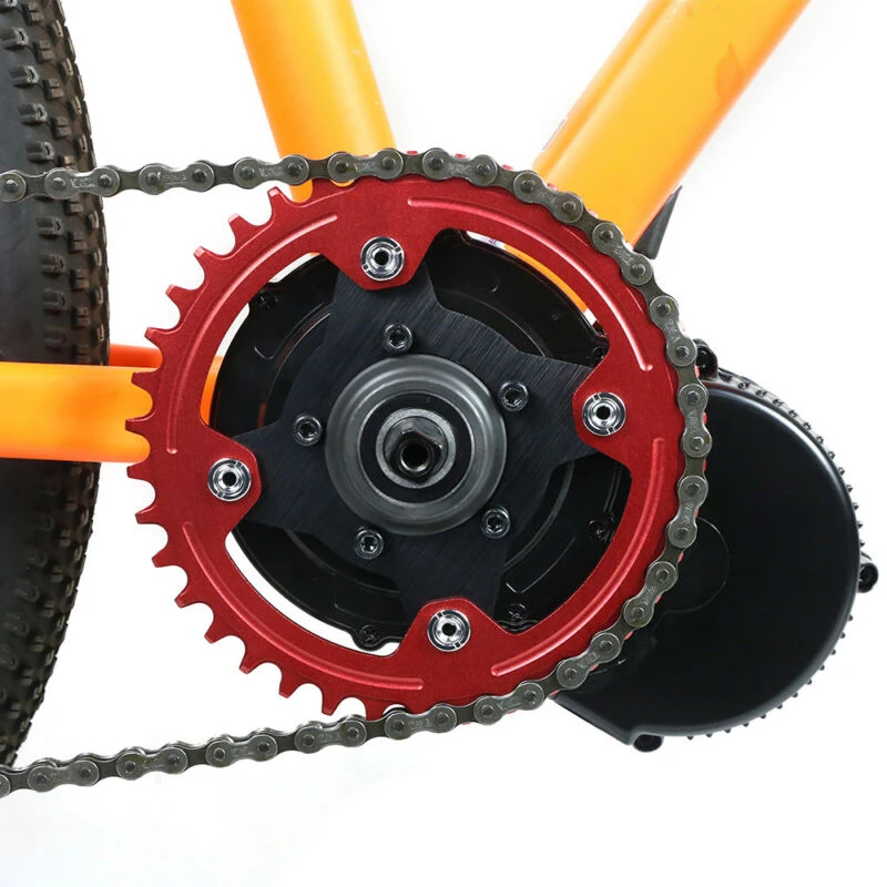 

Parts Chain Ring Adapter Ebike Replacement For Bafang mid drive motor Kit Iron Black Bike Set