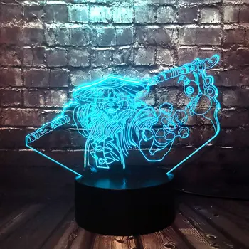 

World of warcraft Theme Night Light LED Pandaren 3D Optical Tribal Sign Room Child Sleeping Table Lamp Holiday Xmas Friend Toy