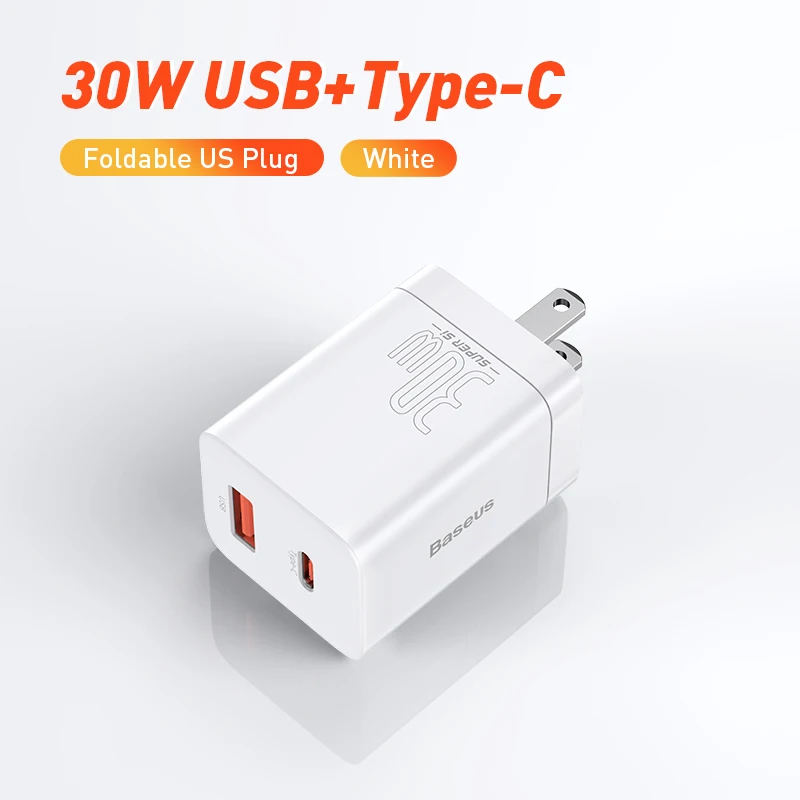 usb c 5v 3a Baseus PD Charger 30W USB Type C Fast Charger QC3.0 USB C Quick Charge 3.0 Dual Port Phone Charge for iPhone 12 X Xs 8 Macbook usb fast charge Chargers