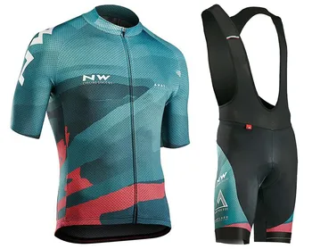 

2020 Northwave Short Sleeve Cycling Jerseys Bib Short Breathable Bike Clothing 9D Gel Pad MTB Bicycle Clothes Ropa Ciclismo