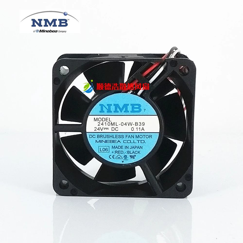 

For NMB 2410ML-04W-B39 6025 6CM 12V 0.16A three wire dual ball bearing fan 60*60*25mm