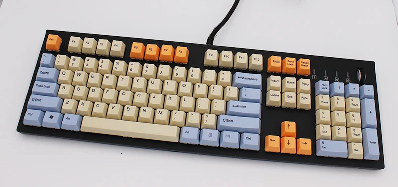 Оранжевый бежевый PBT Skyblue Keycaps Dye Sub 108 ключ OEM профиль для Cherry MX переключатели механической игровой клавиатуры Clavier Gamer