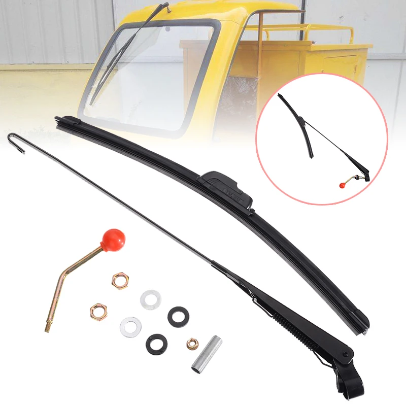 

1PC Black 450mm Moto ATV UTV Manual Windshield Wiper Kit Manual Special Wipers For Polaris Ranger RZR 900 1000